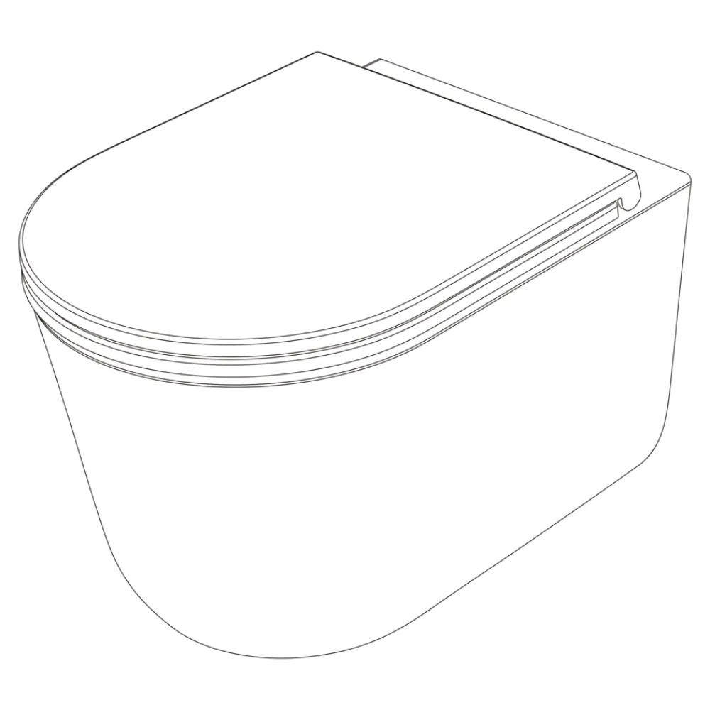 GoodHome Cuvette WC suspendue sans bride, effet Vortex, Luvia
