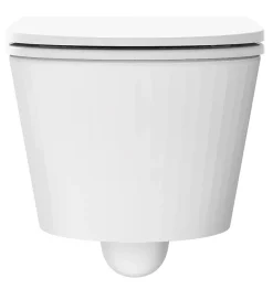 Wc Suspendu|Siamp Cuvette WC suspendue sans bride avec abattant déclipsable et frein de chute