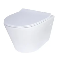 Wc Suspendu|GoodHome Cuvette WC suspendue sans bride, effet Vortex, Fuerte
