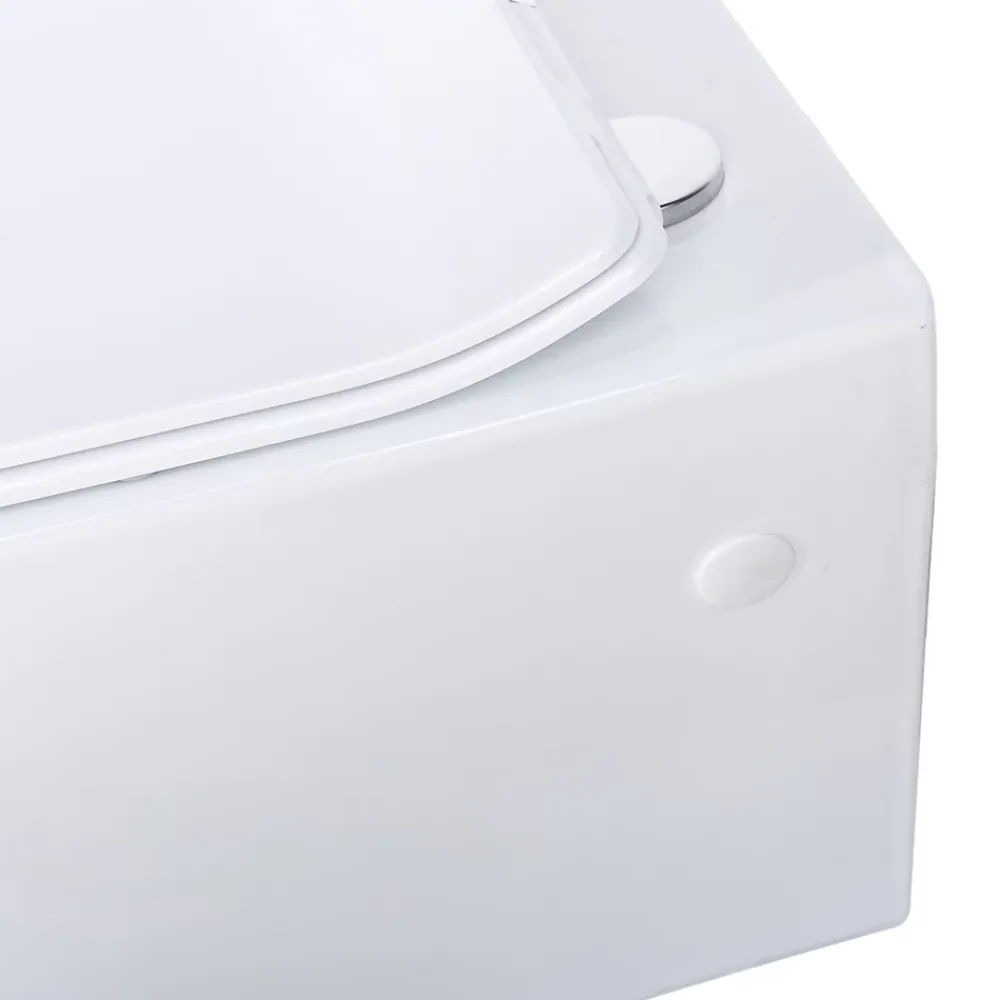 Wc Suspendu|GoodHome Cuvette WC suspendue sans bride, effet Vortex, Fuerte
