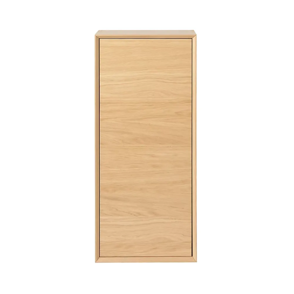 GoodHome Demi colonne de salle de bains faible profondeur Avela placage chêne L.40 x H.90 cm x P.15