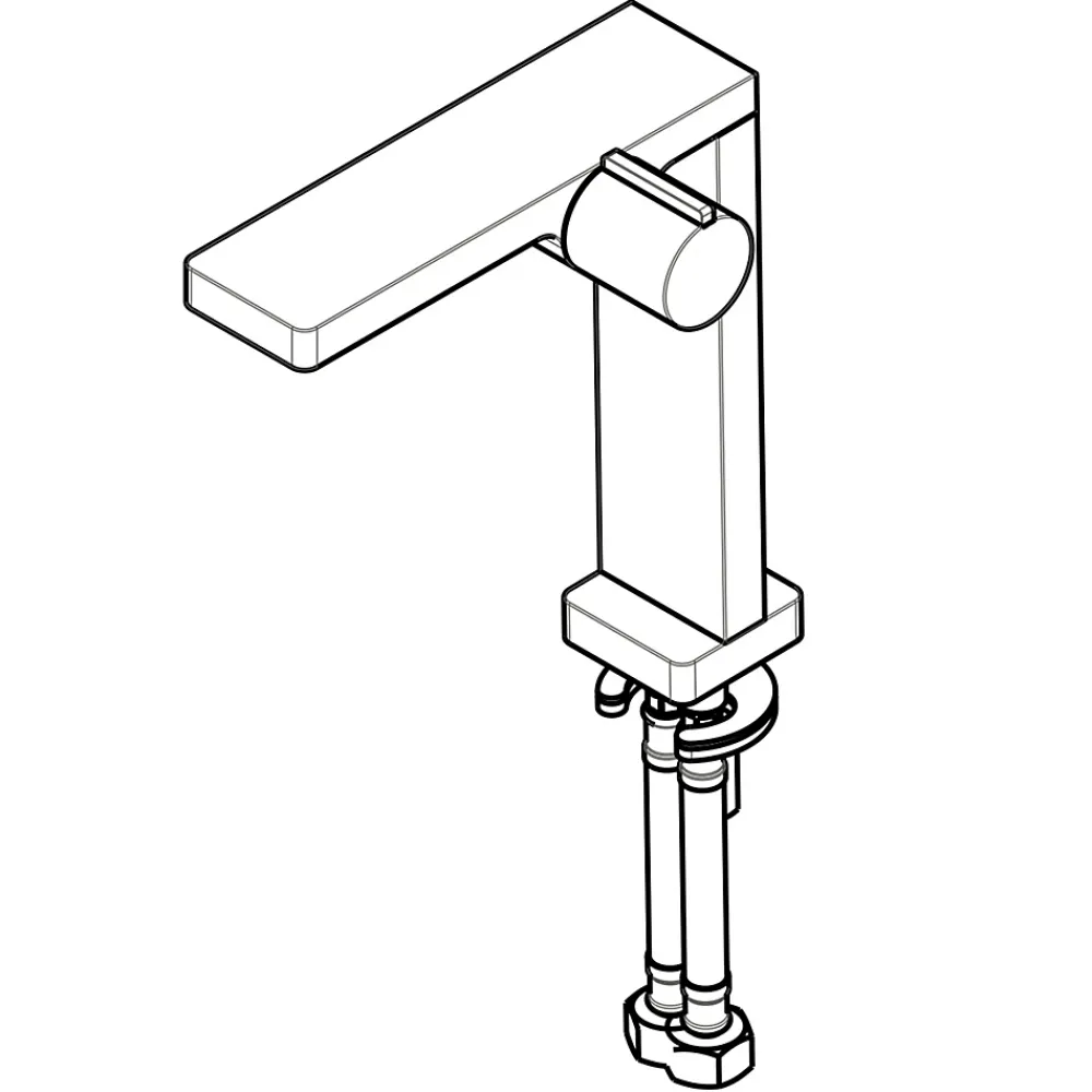 Robinet Lave-Mains|Bernstein Design Robinet de lavabo - Robinet de Salle de bain NT3220C - Bec haut - Robinet chromé