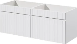 Meuble Sous Lavabo|Furnidea Double meuble sous vasque à suspendre ICONIC blanc 120 cm