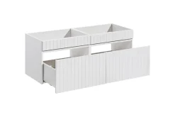 Meuble Sous Lavabo|Furnidea Double meuble sous vasque à suspendre ICONIC blanc 120 cm