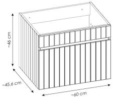 Meuble Sous Lavabo|Furnidea Double meuble sous vasque à suspendre ICONIC blanc 120 cm