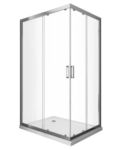 Porte De Douche|Laneri Douche de 6 mm angulaire rectangulaire avec profil chromé- 80 x 140