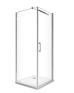 Porte De Douche|Laneri Douche de 8 mm avec porte à battant et paroi fixe lateraleH.200 -77-79 porte x 68,5-70,5 fixe