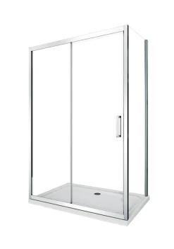 Porte De Douche|Laneri Douche de 6 mm avec un paroi fixe laterale et une porte coulissante - 62,5-65 fixe x 115-120 coulissante