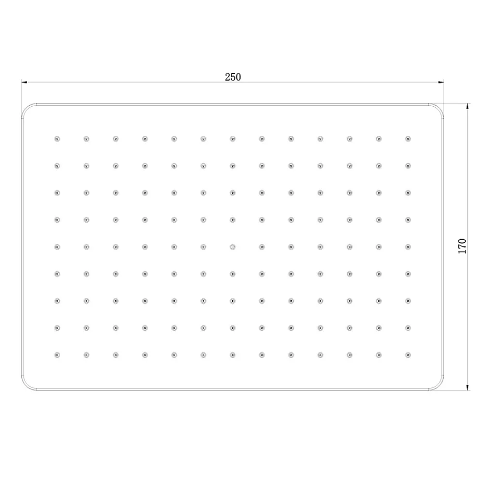 Pommeau De Douche, Flexible Et Barre De Douche|Bernstein Douche de tête autonettoyante en ABS - D2517 - 25x17cm - couleur noir mat ou chrome Noir mat