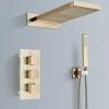 Signature Douche Luxe Encastrée dorée en laiton