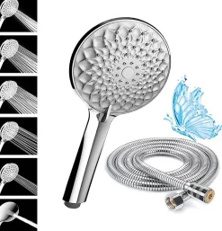Pommeau De Douche, Flexible Et Barre De Douche|Deko Douche réglable, douche à jets puissants, douche à haute pression, pommeau de douche à économie d'eau