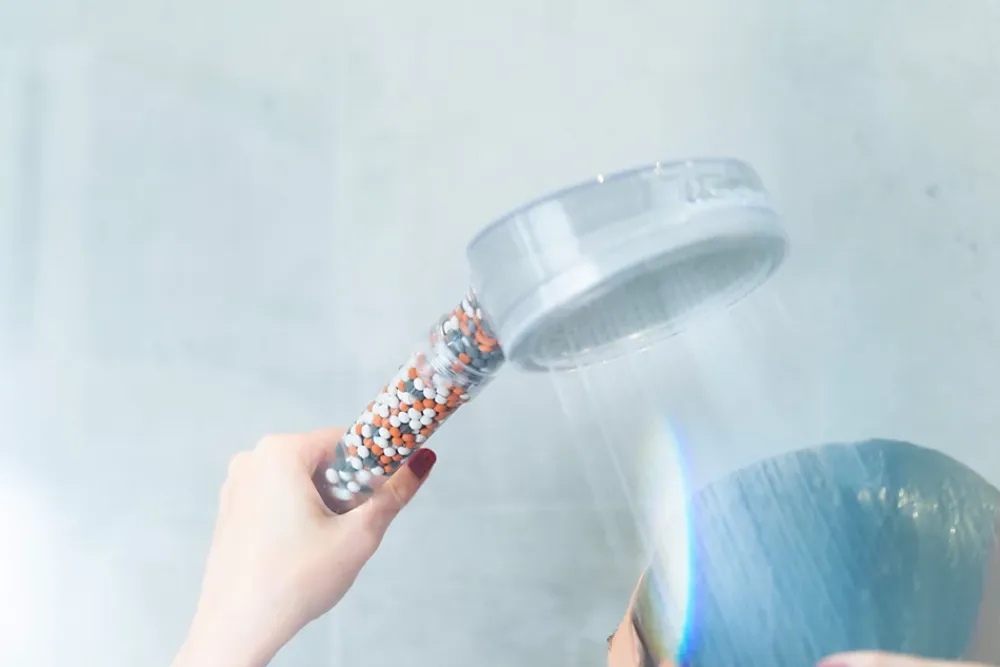 Change your life Douchette 1 jet avec billes Mineral Shower diam. 12 cm