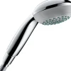Pommeau De Douche, Flexible Et Barre De Douche|Hansgrohe Douchette 1 jet chromée Crometta 85
