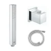 Grohe Douchette 1 jet Vitalio Joy Cube Stick chromé avec flexible 150 et support carré