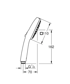 Grohe Douchette 3 jets chome, Vitalio Comfort