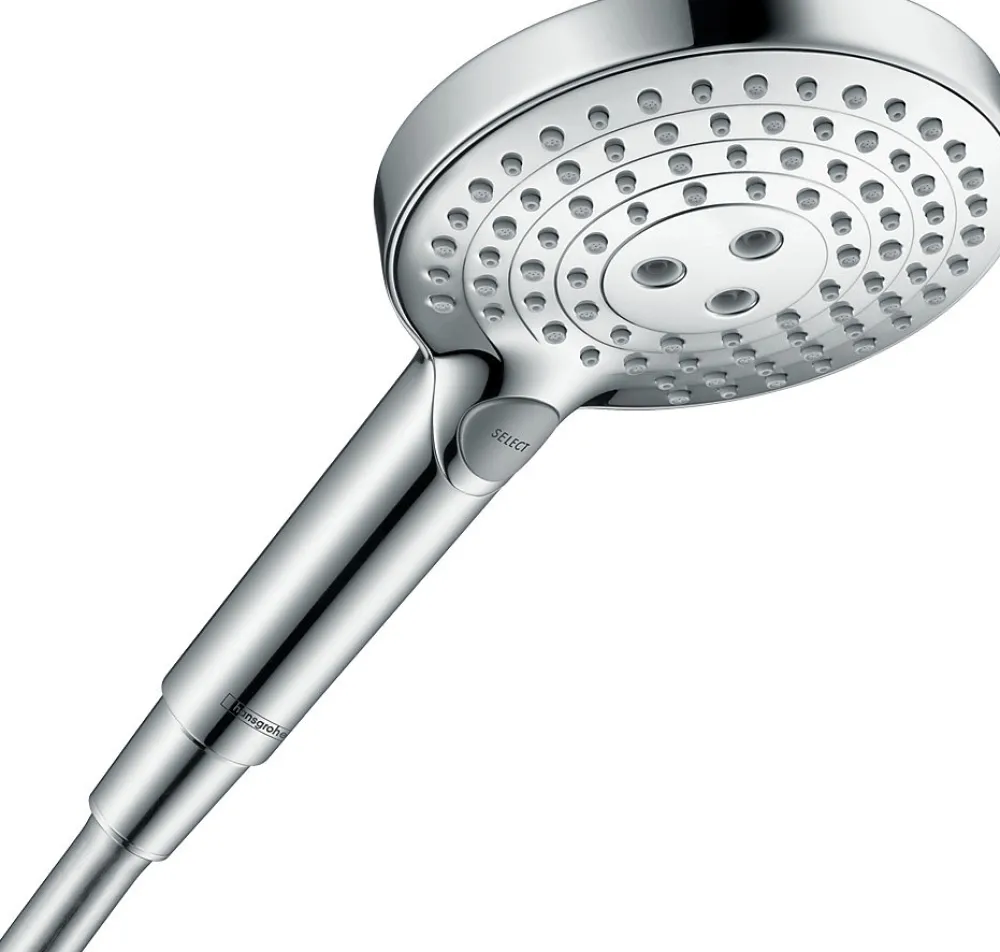 Pommeau De Douche, Flexible Et Barre De Douche|Hansgrohe Douchette 3 jets chromé Raindance Select