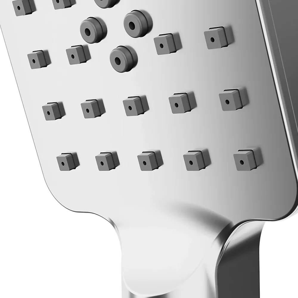 Pommeau De Douche, Flexible Et Barre De Douche|GoodHome Douchette 3 jets chrome Slaney