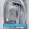 MTK Douchette 2 jets chromée pour robinet de lavabo et évier, Mouss-O Jet