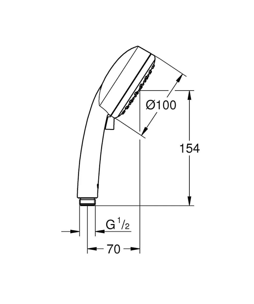 Grohe Douchette 2 jets chrome ronde Vitalio Comfort