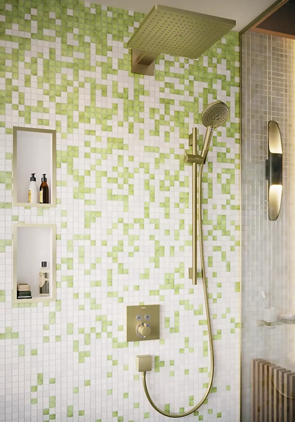 Hansgrohe Douchette à main 3 jets, bronze brossé, Raindance Select S 120