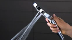 Pommeau De Douche, Flexible Et Barre De Douche|Hansgrohe Douchette à main 3 jets chromée, Raindance Select S 120