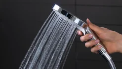 Pommeau De Douche, Flexible Et Barre De Douche|Hansgrohe Douchette à main 3 jets chromée, Raindance Select S 120