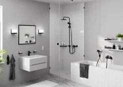 Pommeau De Douche, Flexible Et Barre De Douche|Hansgrohe Douchette à main noir mat Vernis Blend 100 Vario
