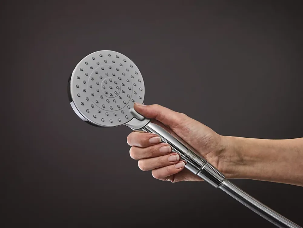 Pommeau De Douche, Flexible Et Barre De Douche|Hansgrohe Douchette + support + flexible chrome Vernis Blend