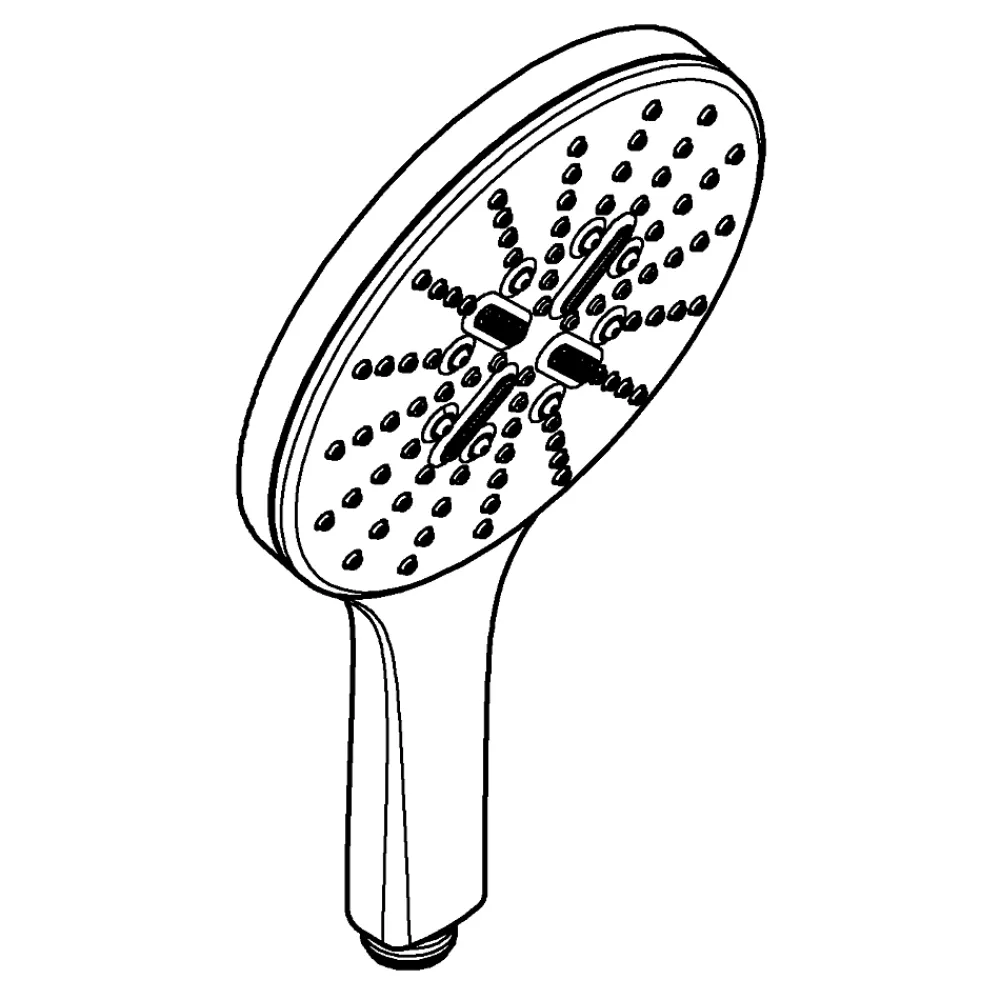 Grohe Douchette et flexible chrome rond Vitalio Smartactive 150 3 jets