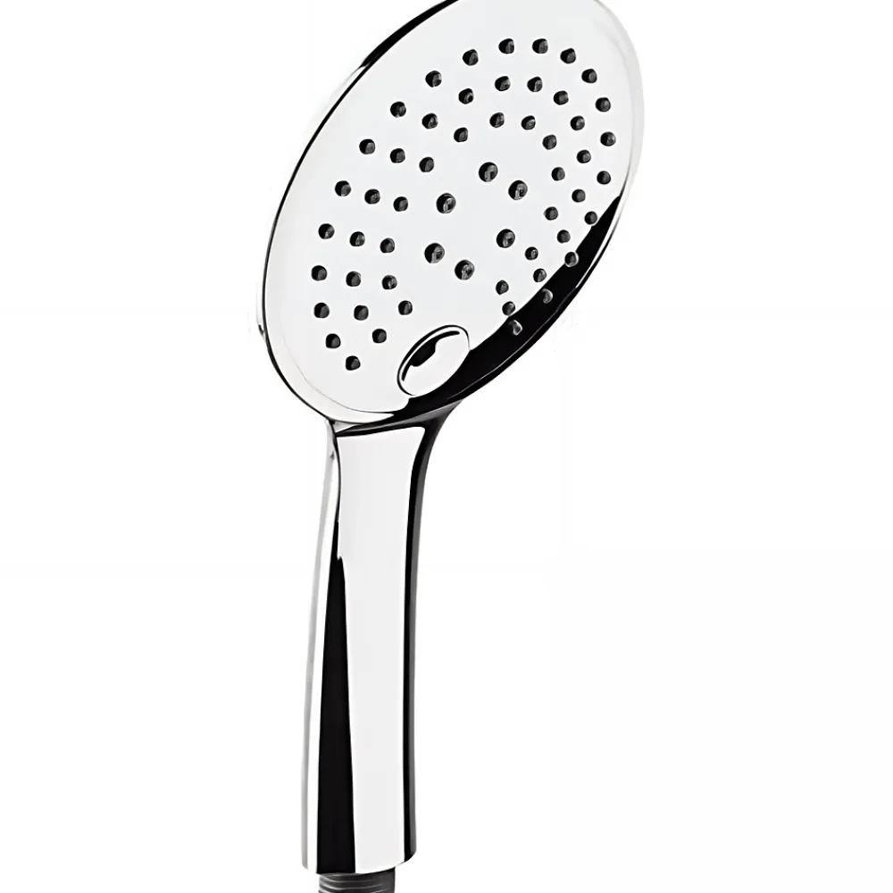 Pommeau De Douche, Flexible Et Barre De Douche|Sanindusa Douchette ronde 3 jets effet pluie effet pluie intense et effet massage sorties d'eau anti-calcaire Digit 105 chromé