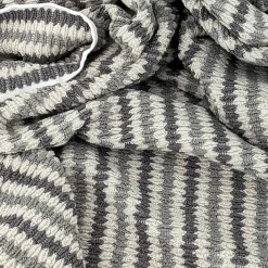 Linnea Drap de bain à rayures pur coton 100x150 cm collection BREEZE gris