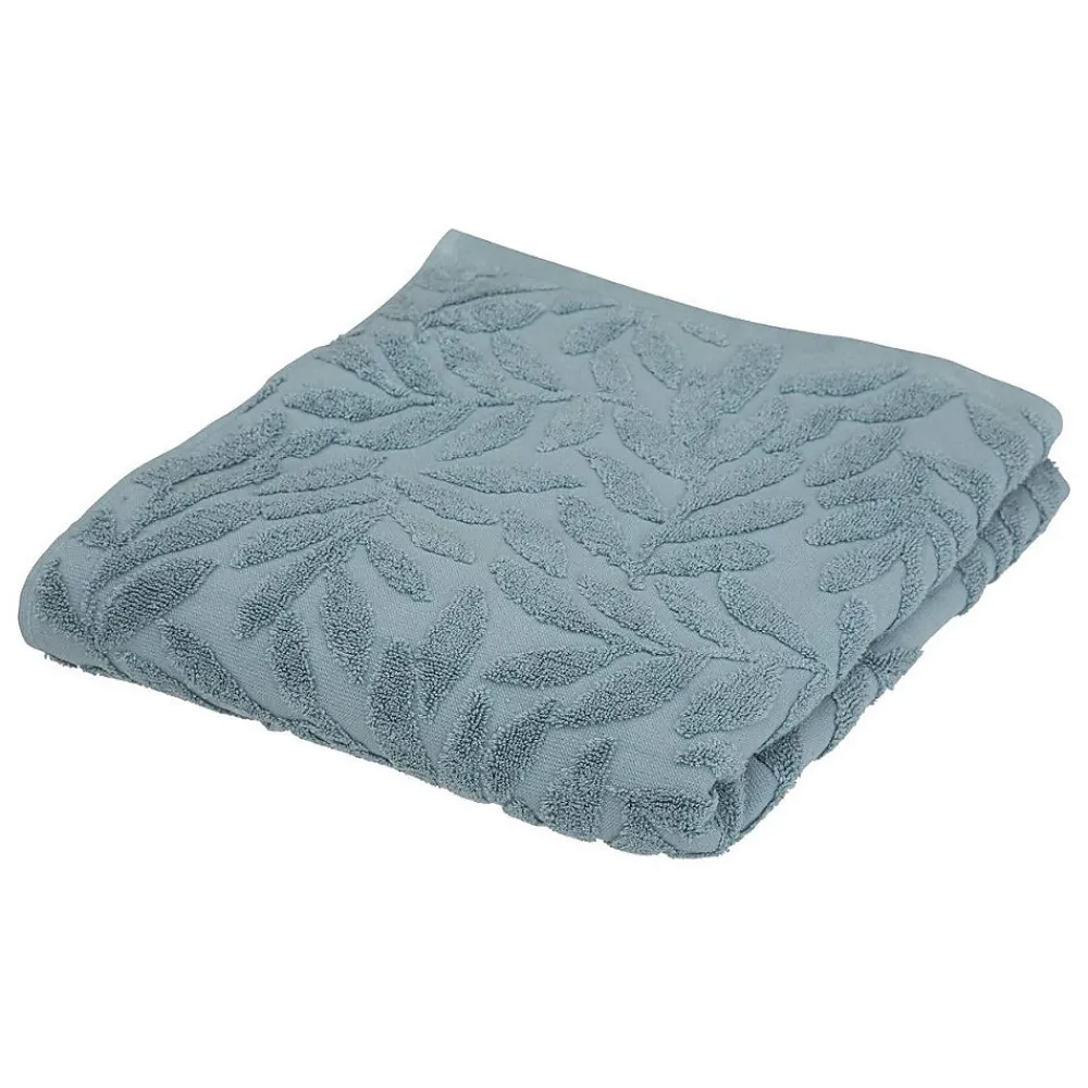Serviette De Toilette|Atmosphera Créateur D'Intérieur Drap de bain Cisel - coton - bleu - 100x150 cm - Atmosphera