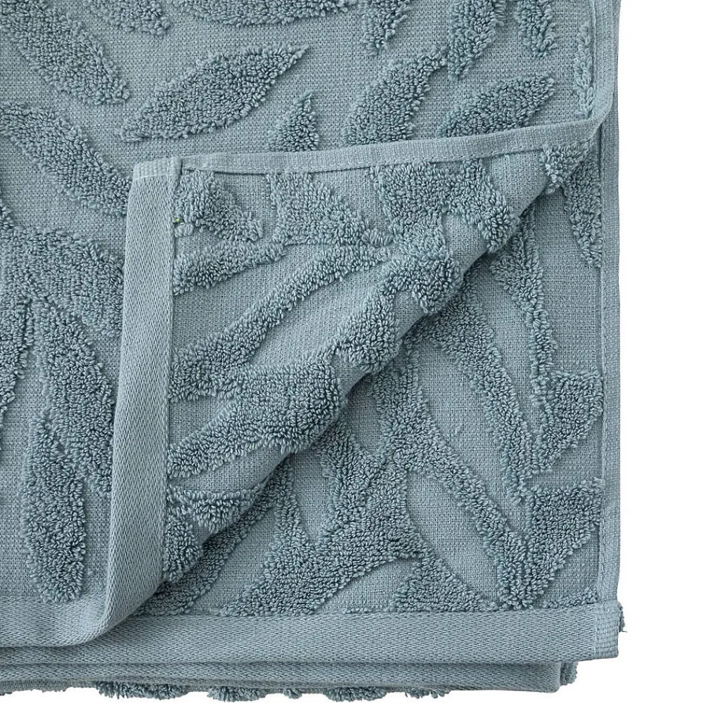 Serviette De Toilette|Atmosphera Créateur D'Intérieur Drap de bain Cisel - coton - bleu - 100x150 cm - Atmosphera