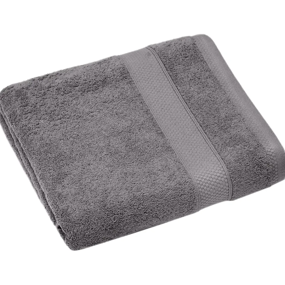 Linnea Drap de bain coton 550g/m2 95x140 cm NAÏA gris Ardoise