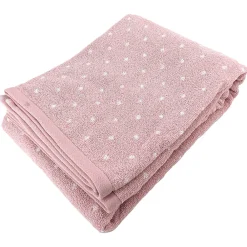 Serviette De Bain|Linnea Drap de bain en coton 100x150 cm collection EFFICIENT DOTS rose flamingo