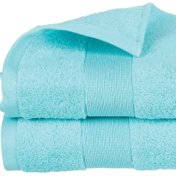 Serviette De Toilette|Atmosphera Créateur D'Intérieur Drap de bain Essentiel - coton 450 gr/m² - bleu aqua 100x150 cm - Atmosphera
