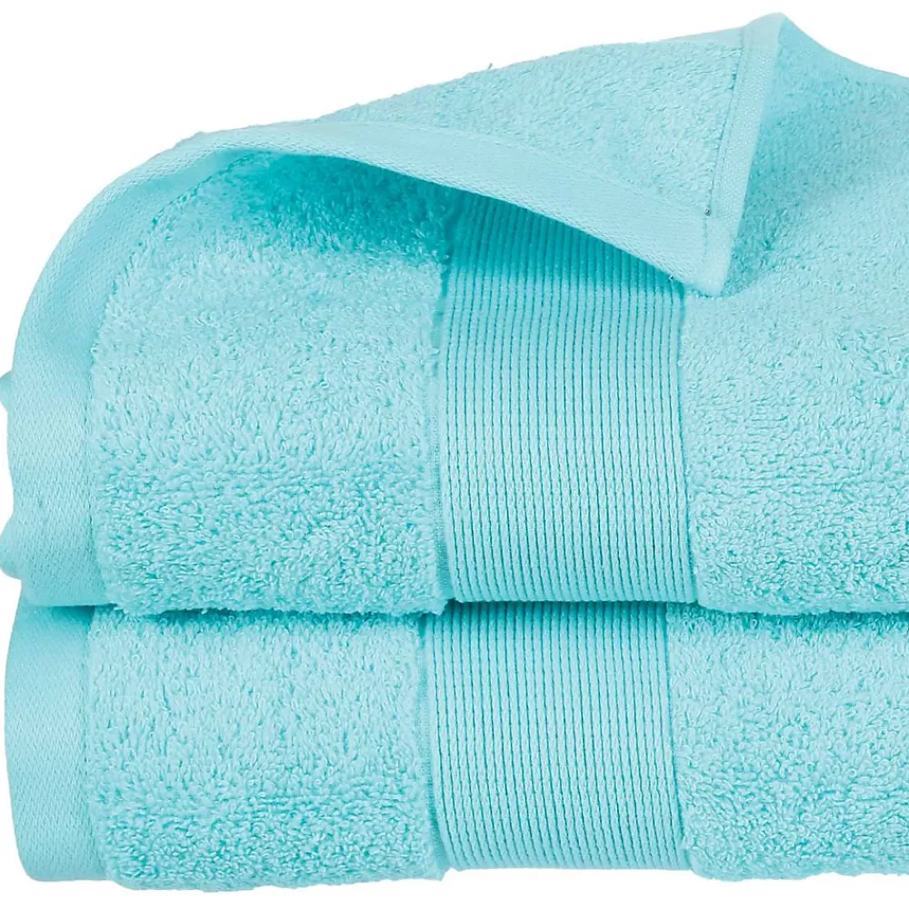 Serviette De Toilette|Atmosphera Créateur D'Intérieur Drap de bain Essentiel - coton 450 gr/m² - bleu aqua 100x150 cm - Atmosphera