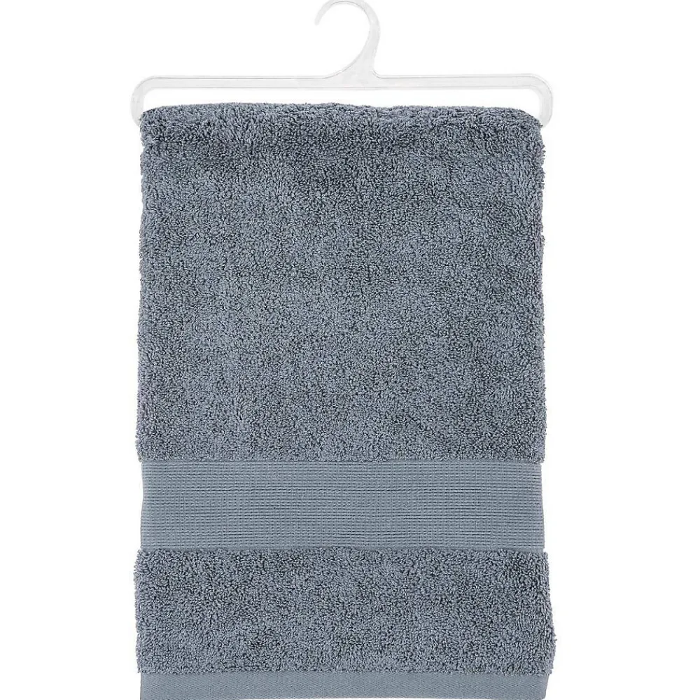 Atmosphera Créateur D'Intérieur Drap de bain Essentiel - coton 450 gr/m² - gris anthracite 100x150 cm - Atmosphera