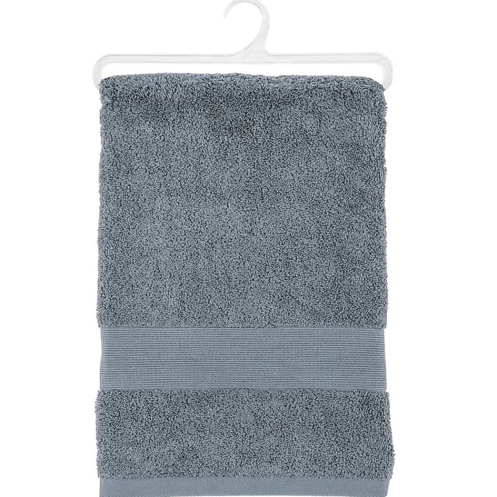 Atmosphera Créateur D'Intérieur Drap de bain Essentiel - coton 450 gr/m² - gris anthracite 100x150 cm - Atmosphera