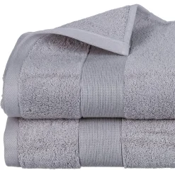 Atmosphera Créateur D'Intérieur Drap de bain Essentiel - coton 450 gr/m² - gris taupe 100x150 cm - Atmosphera
