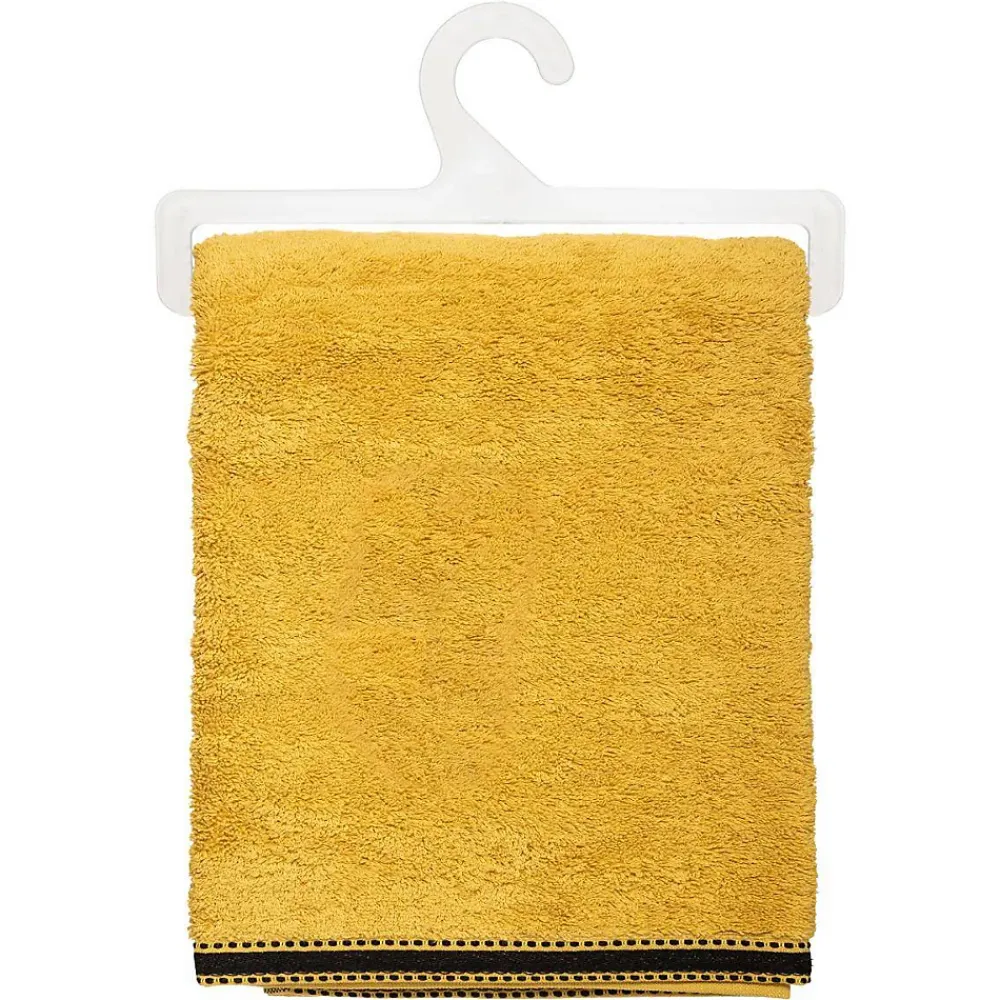 Atmosphera Créateur D'Intérieur Drap de bain Joia - coton 550 gr/m² - jaune moutarde 100x150 cm - Atmosphera