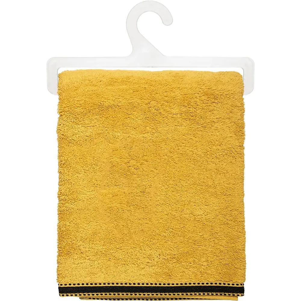 Atmosphera Créateur D'Intérieur Drap de bain Joia - coton 550 gr/m² - jaune moutarde 100x150 cm - Atmosphera