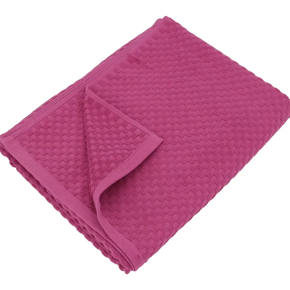 Serviette De Bain|Linnea Drap de bain éponge coton 100x170 cm coton DAMA fuchsia