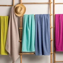 Serviette De Bain|Linnea Drap de bain éponge coton 100x170 cm coton DAMA fuchsia