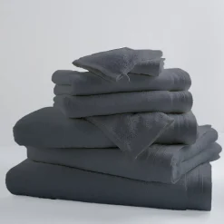 Serviette De Bain|Tradilinge Drap De Bain Uni et Coloré (100x150 cm - Gris anthracite)