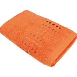 Linnea Drap de bain 100x150 cm coton 550g/m2 PURE POINTS Orange Butane
