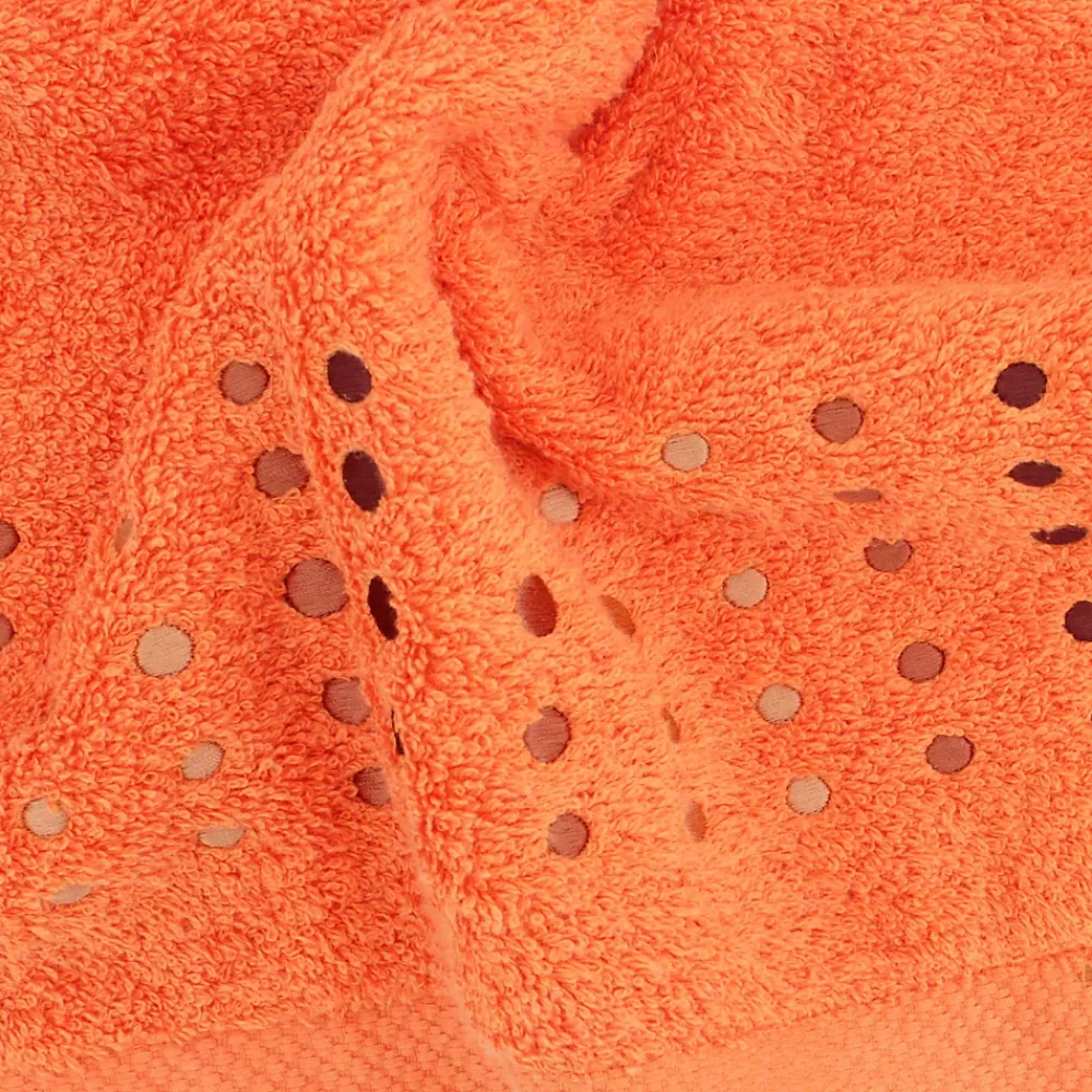 Linnea Drap de bain 100x150 cm coton 550g/m2 PURE POINTS Orange Butane
