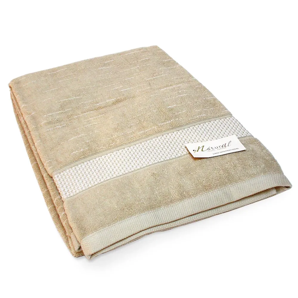 Serviette De Bain|Linnea Drap de bain 90x200 cm FICUS Vert 500g/m2 pur coton biologique