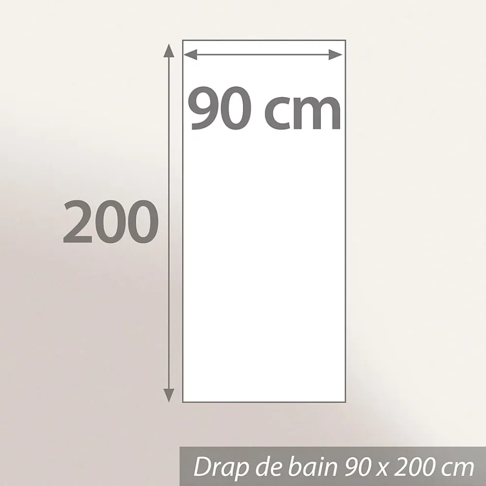 Serviette De Bain|Linnea Drap de bain 90x200 cm FICUS Vert 500g/m2 pur coton biologique
