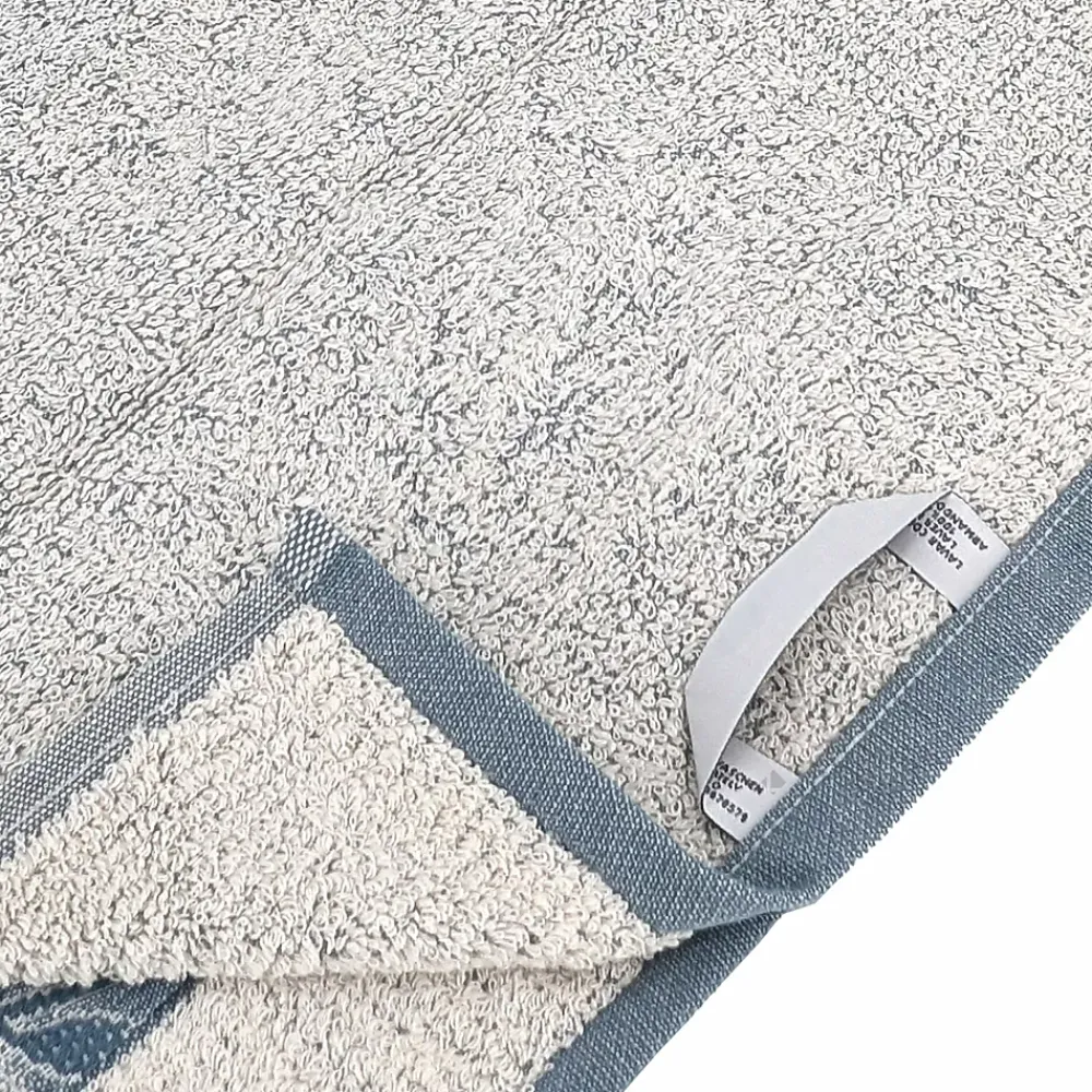 Linnea Drap de bain 100x150 cm FOLIUM en coton 520 g/m² bleu Cérulé